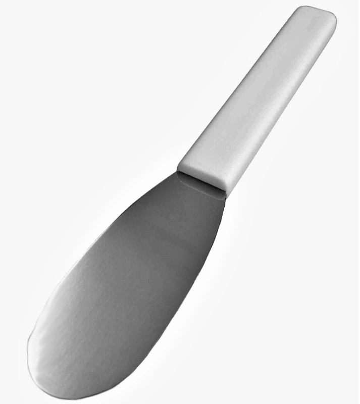 Metal spatular white handle