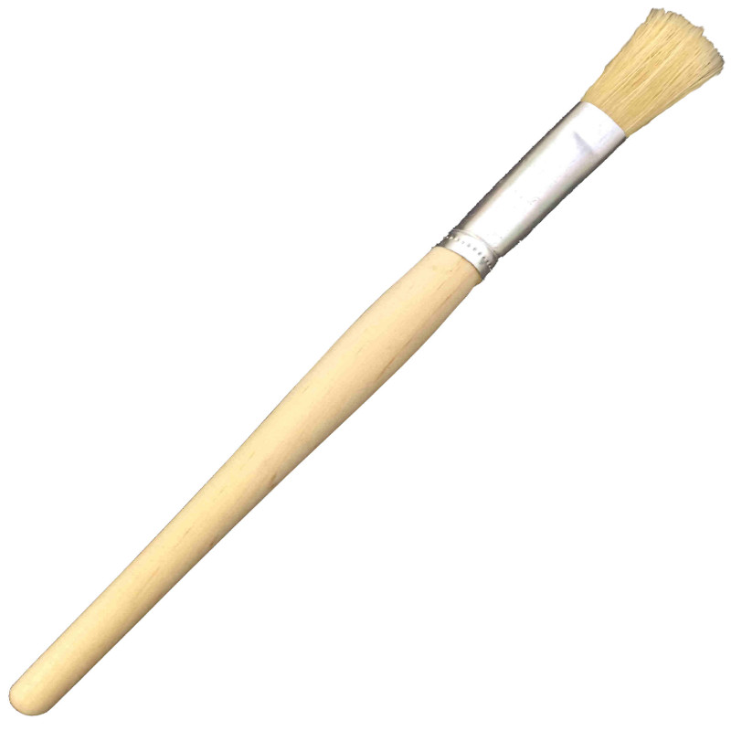 Wooden handle cleaning brush