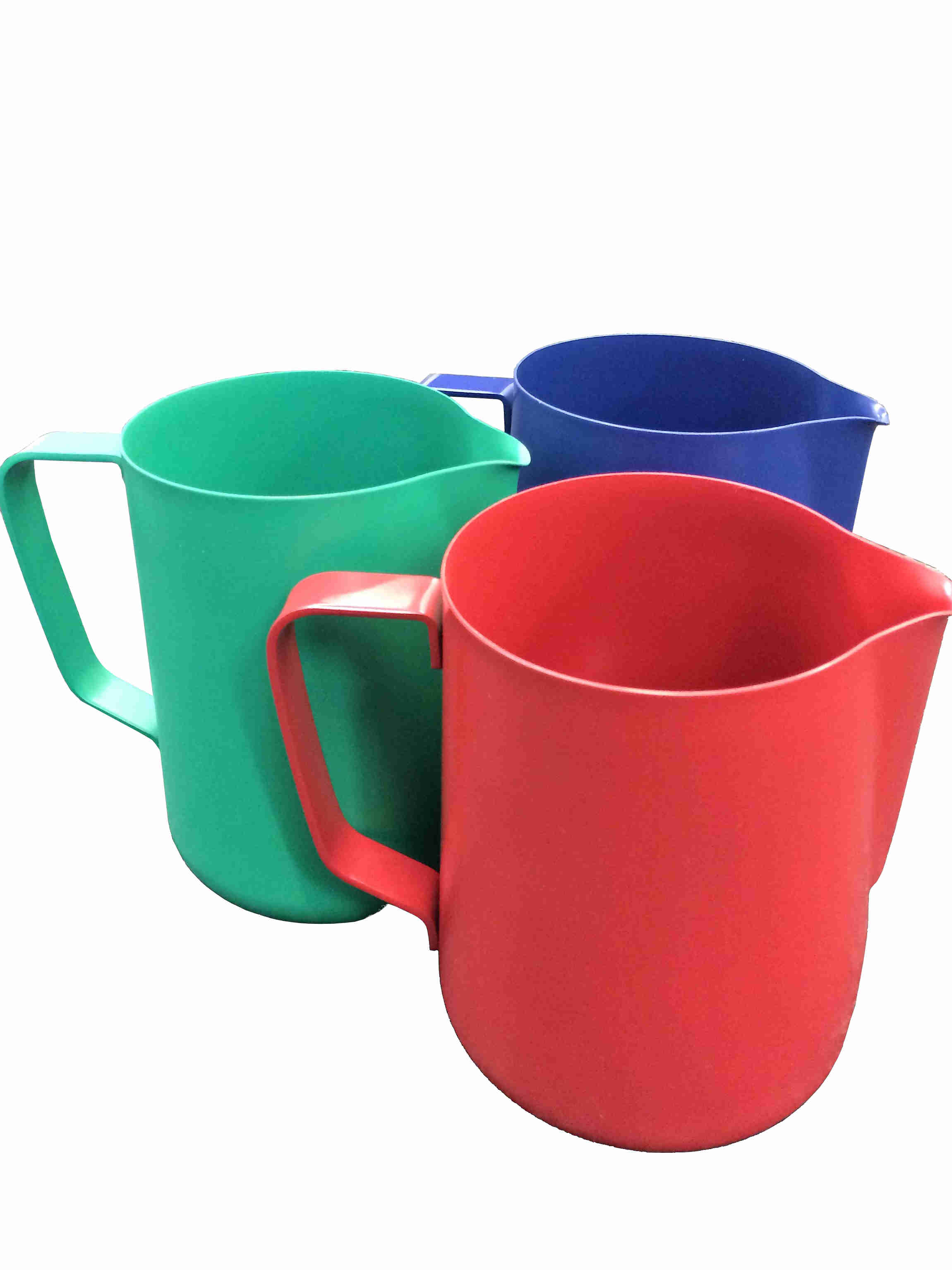 Coloured non stick frothing jugs (various sizes)