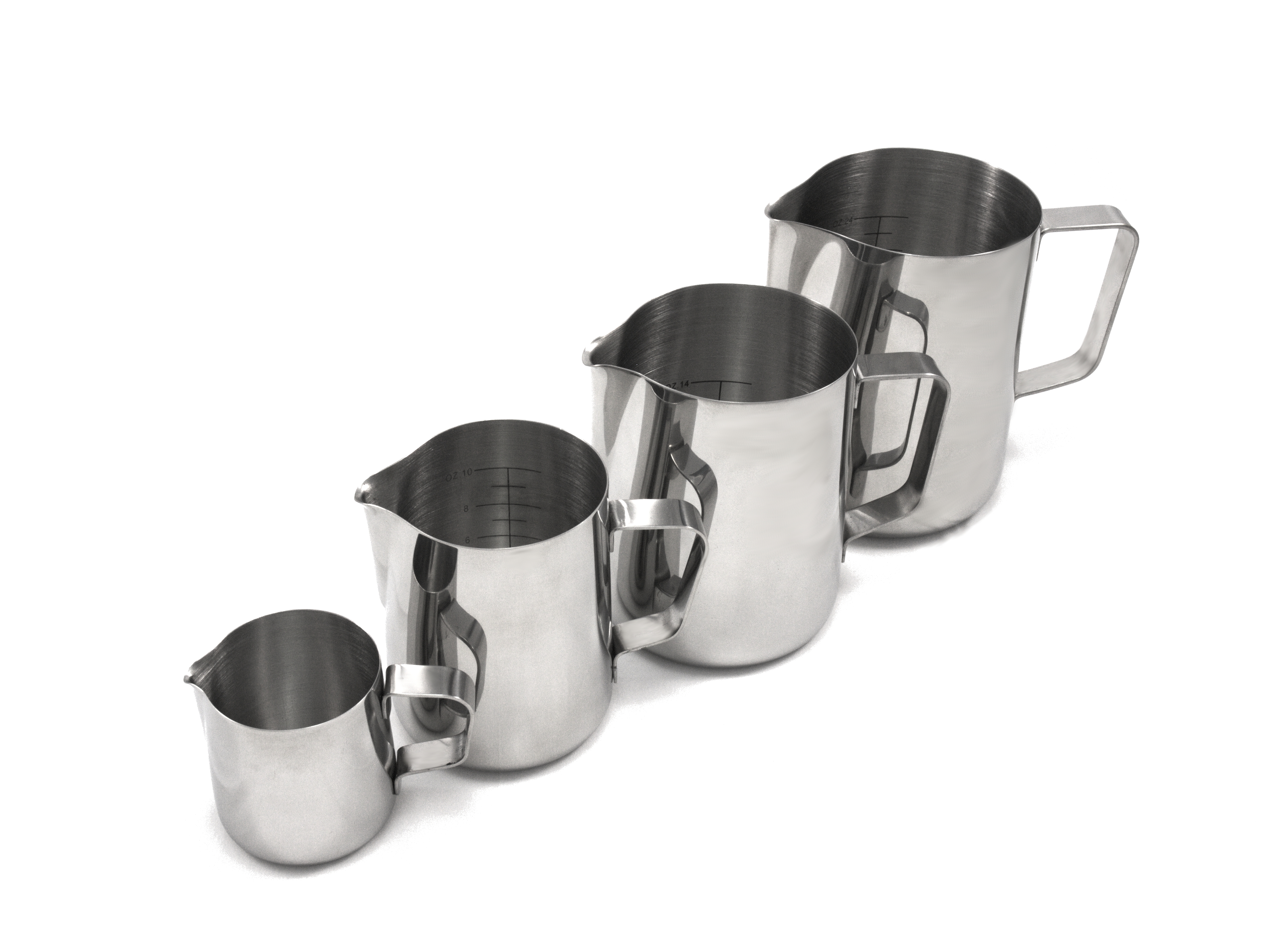Lined frothing jugs